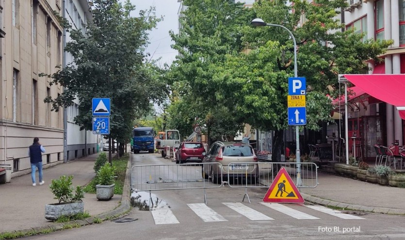 Radovi U Centru Banjaluke Dio Ulice Kralja Alfonsa XIII Zatvoren Za