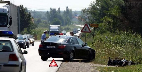 Fotografija s jedne od saobraćajnih nesreća na cesti Prijedor - Banja Luka