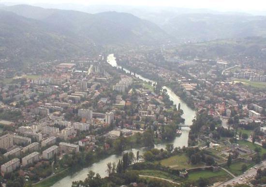 banjaluka vrbas river aerial BL